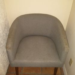 Modern Barrel Accent Gray Chair 