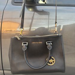 Michael Kors Handbag, Black And Gold