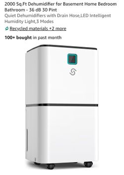 Pint Dehumidifier 2000 Sq Ft
