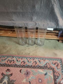 3 Tall Vases 20 Inches Tall , 6 Inches  Wide