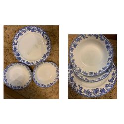 $35 3 piece vintage classic tradition porcelain microwave safe made in Indonesia