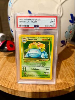 1999 Pokemon Game Venusaur  Holo Base set #4 PSA 9