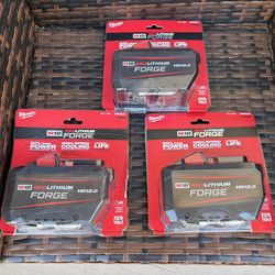 3 Milwaukee Forge HD12.0 Battery Bundle