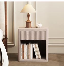 2 New white oak single drawer nightstand(have 1 nightstand)