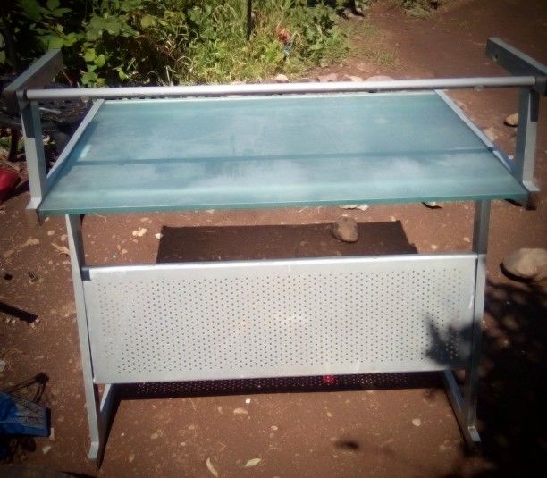 2 Glass Top Computer Tables