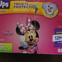 Huggies minnie mouse pull ups diapers 12-24 months 88 count