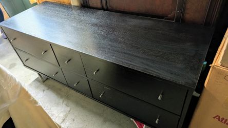 Crate and Barrel sleek six-drawer dresser