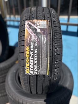 205-55-16. Blackhawk $280 Instaladas y balanceadas  cash.  24914 east 5th st San Bernardino ca  909-/283-/2446. Gracias 🙏