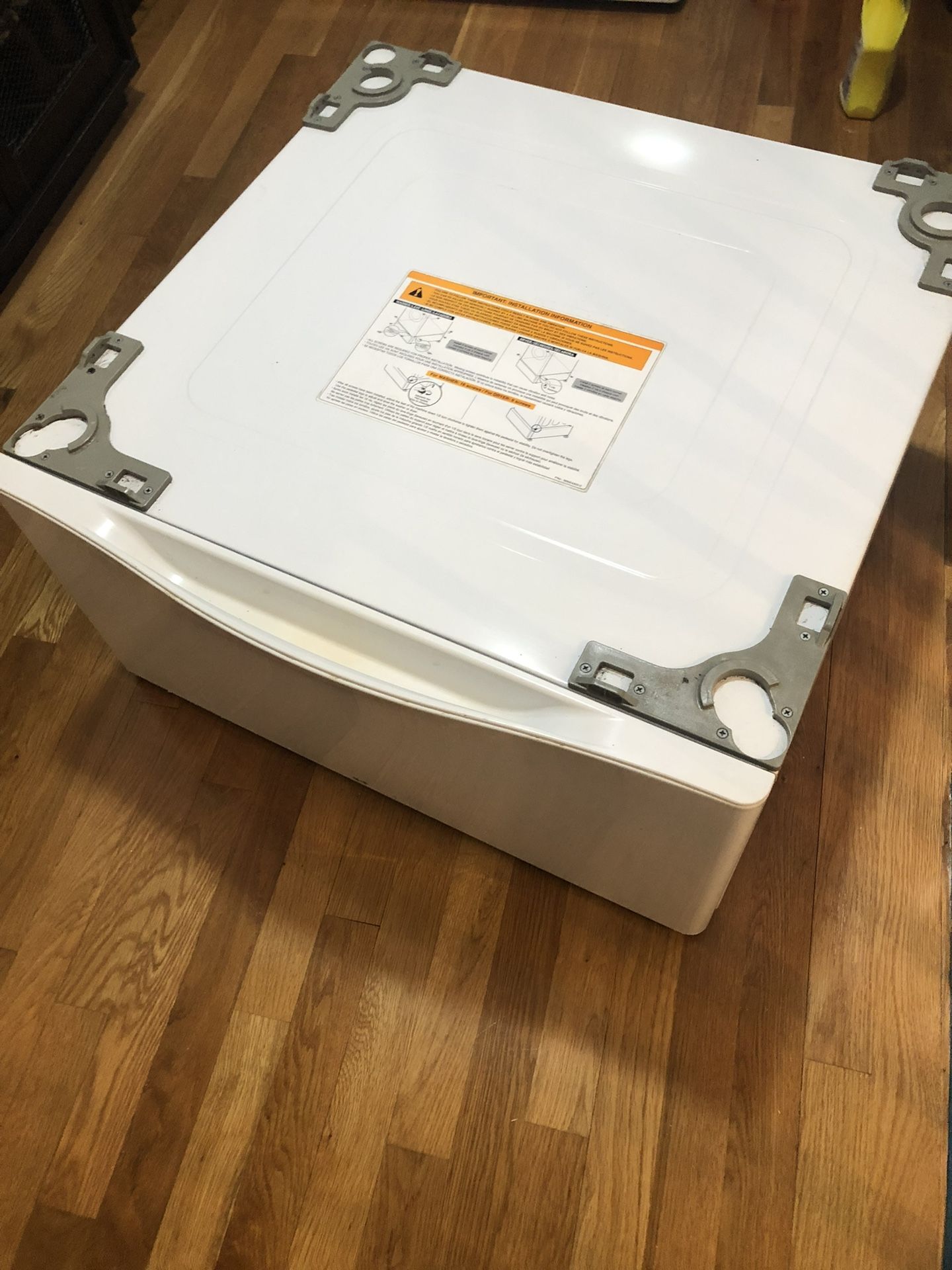 Two LG WDP4W Washer / Dryer Pedestals