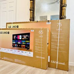 LG 65" 4K UHD UA75 AI Smart TV  Brand New In Box  Price Is For The 65” Only  Delivery Available 