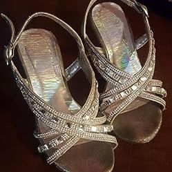 Fabulous Kids Teresa 86K Little Girls Rhinestone Pageant Heels size 4