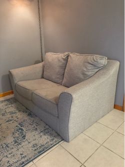 Compact Gray Sofa Loveseat