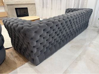Velvet Sofa And Armchair Set