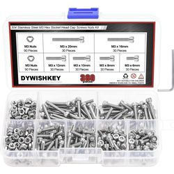 304 Hex Socket Head Cap Bolts Screws and Nuts Kit