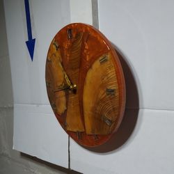Epoxy Resin Wood Clock Hand Made Echo A Mano 
