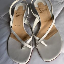 Authentic Christian Louboutin Ivory Sandals 