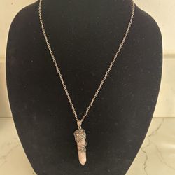 Pink Cuarzo Necklace 