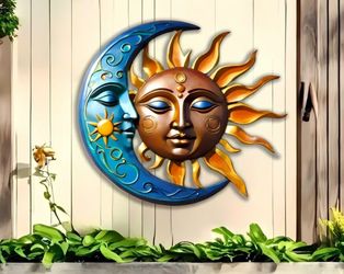 Acrylic Sun and Moon Wall Decor