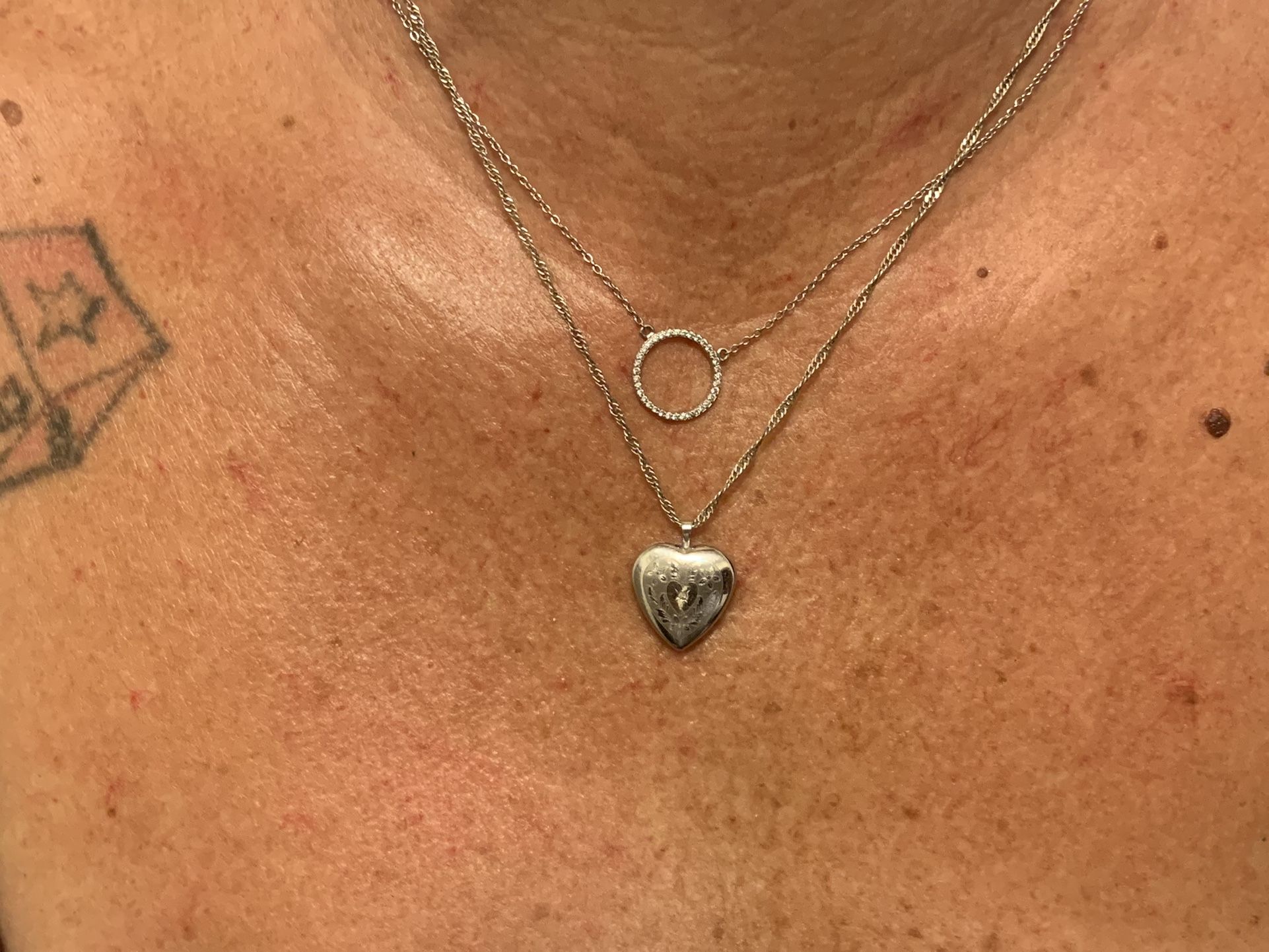 Sterling 925 Silver Heart Locket Necklace 
