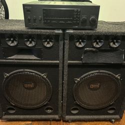 2 Gmi Pro Speaker And Kenwood Amplifier 