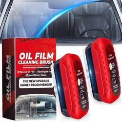 new 2-Pack Automotive Oil Film Cleaning Brush – Car Windshield Cleaner - Car Clear Vision Glass Cleaner for Car Windows for Cleaning Brush and Improvi