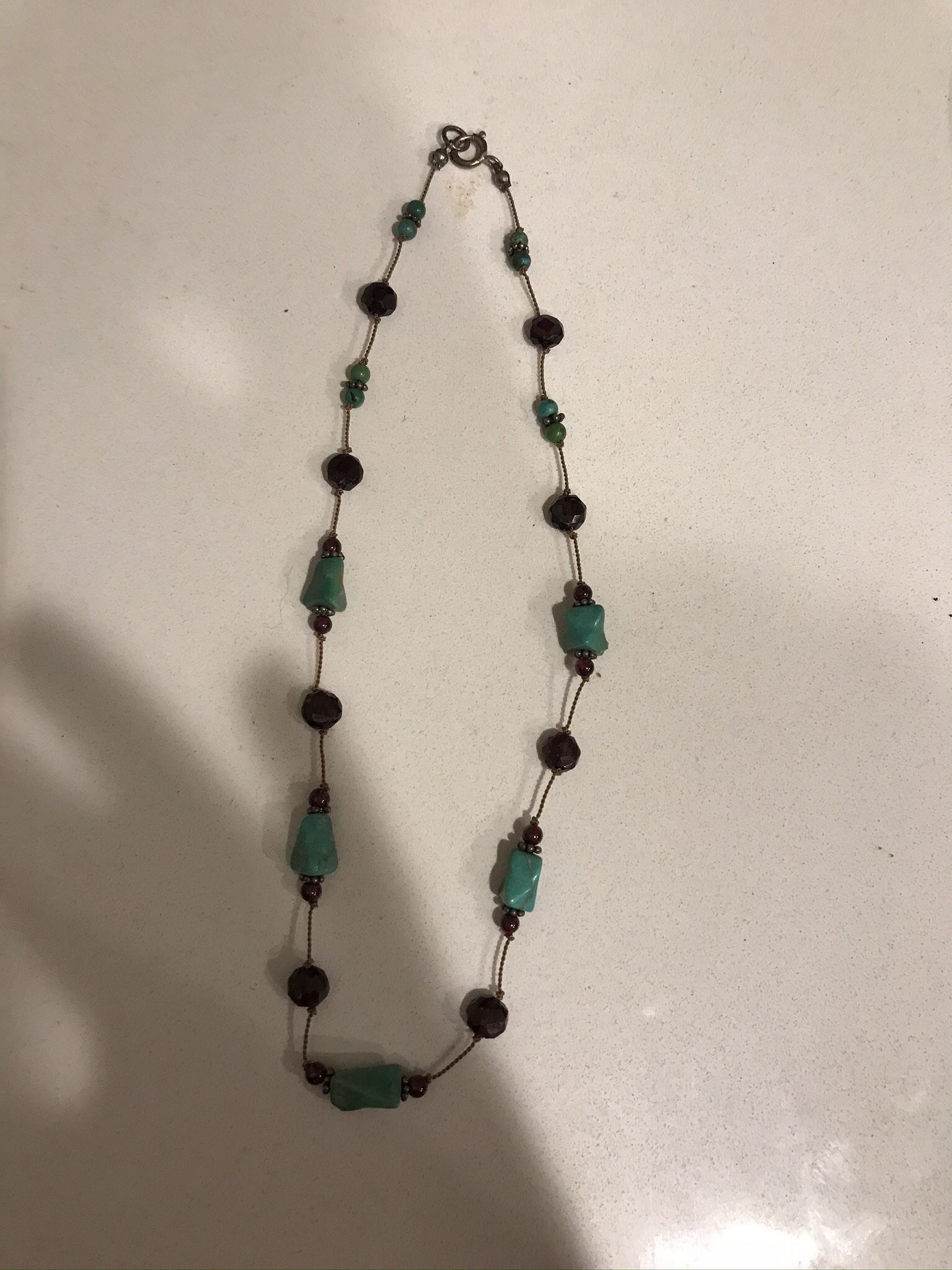 TURQUOISE AND BEADED NECKLACE