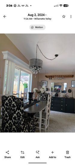 Dining room table and chairs