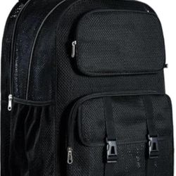 Black Mesh Backpack 