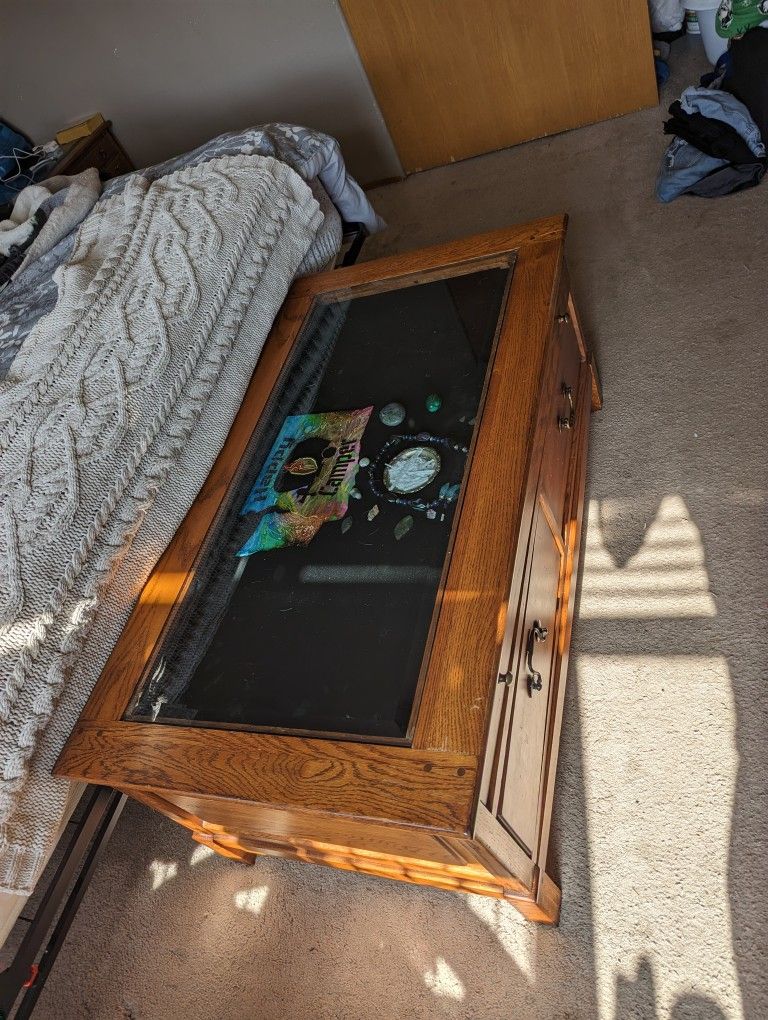 Antique Lexington Glass Display Table