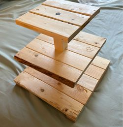 Rustic wood cupcake stands
