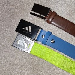 Three Brand New Golf Belts 34-36