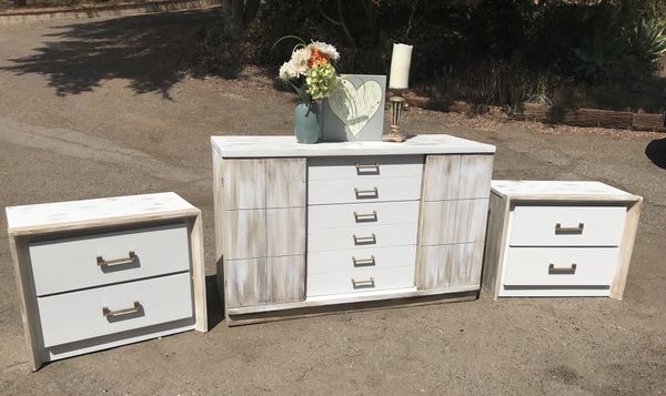 3 Pc Mcm Mid Century Modern Bedroom Set Dresser Matching Nightstands 3 Pc Mcm Mid Century Modern Bedroom Set Dresser Matching Nightstands Solid Wood White Gold For In El Cajon Ca Offerup