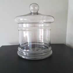 Clear Glass Canister With Glass Lid - 2 Gallons