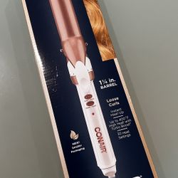 New Conair Double Ceramic 1 1/4-Inch Curling Iron, 1 ¼ inch barrel produces loose curls – for use on medium and long hair
