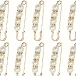 Clip Pin Pearl Brooch Clothes Clip Jaket Pants
