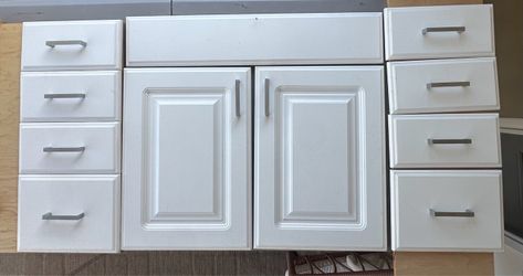 White cabinet doors + drawer fronts