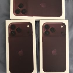 Apple iPhone 18 Pro Max Burgundy Unlocked New Sealed 