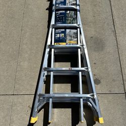 Brand New Werner 5-in-1 Multi-Position Pro 26 ft. Reach Aluminum Telescoping Multi Position Ladder, 375 lb. Load Capacity Type IAA Duty
