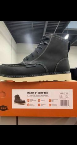 BRUNT 6" Black Work Boots (Composite Toe)