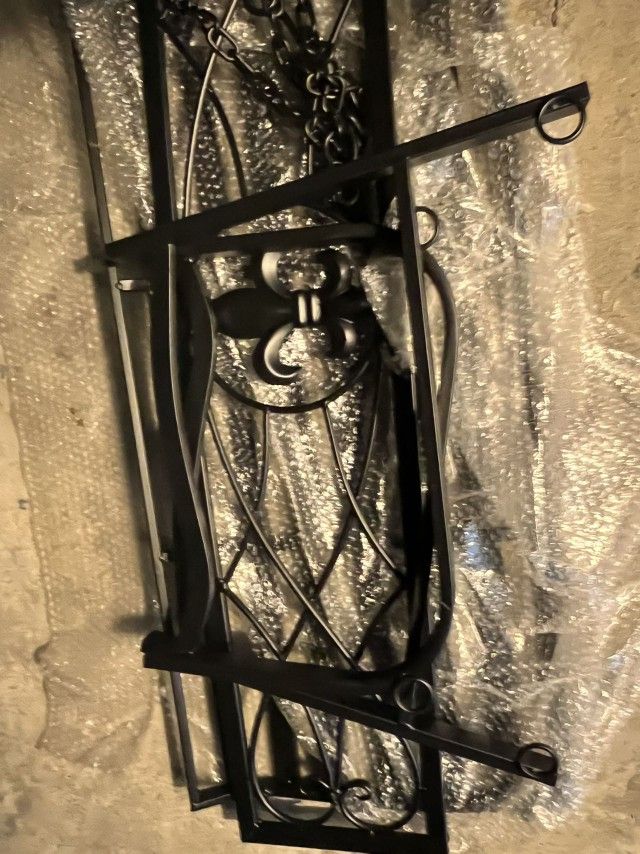 VINGLI Upgraded Metal Patio Porch Swing Black