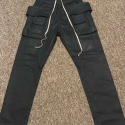 Rick Owens Wax Leather Cargos