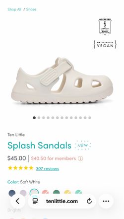 Ten little splash sandal
