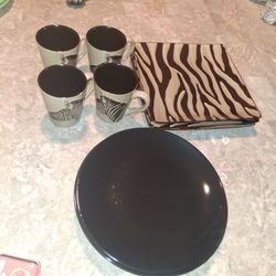 Zebra Print Ceramic Dinnerware Set