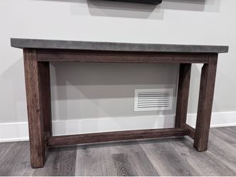 Console table with concrete top
