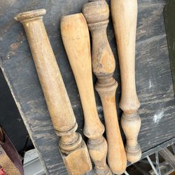 lot of wood legs