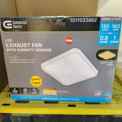 Exhaust Fan with Humidity Sensor LED Light and Night Light For Bathroom Large room 