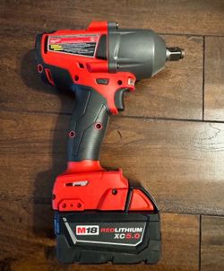 Firm price,new  Milwaukee M18 1/2" High Torque Impact Wrench with 5.0Ah Battery Professional Grade Power & Performance Up for sale is a heavy-duty Mil