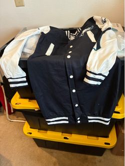 Custom made varsity eagles button down thick dress small