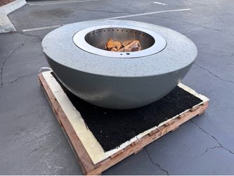 Luxury Smokeless Wood Burning GFRC Concrete Fire Pit w/ Stainless Steel Insert