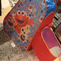 Elmo Sesame Street Pop-Up  Baby Toddler Playhouse Tent With Tunnel